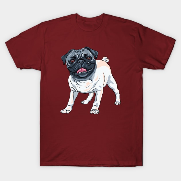 Copy of Black pug Dog T-Shirt by kavalenkava